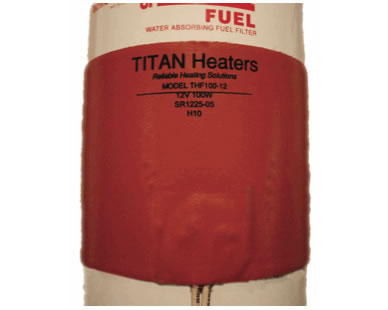 THF100-12 - 100W/12V flexible pad heater for fuel & oil filters