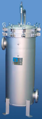 Size 2 stainless steel bag filtration housing